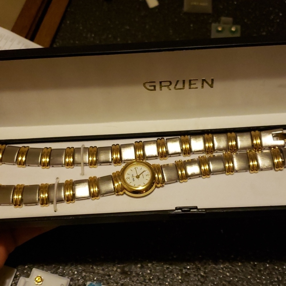 Gruen Watch and Bracelet set